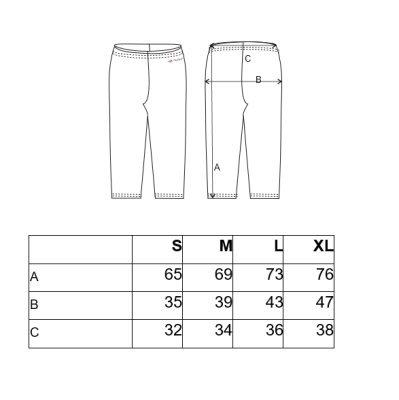 Leggings 3/4 da donna sottili Outlast® - nero