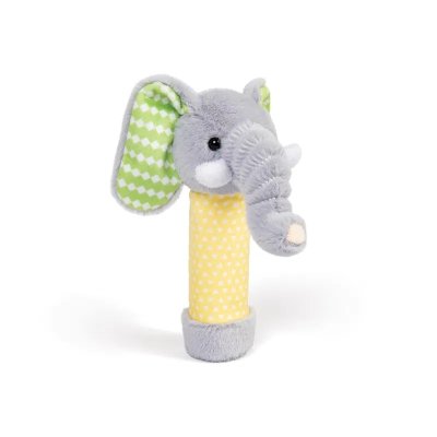 Bigjigs Toys Plyšové hrkálka Slon
