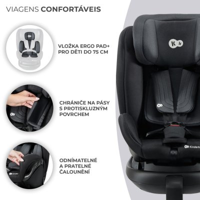 KINDERKRAFT SELECT Scaun auto Xrider i-Size 40-125 cm Negru