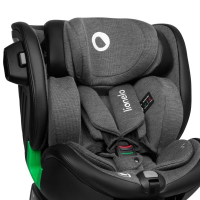 LIONELO Harmony i-Size Car Seat (40-150 cm) Grey Graphite Leather