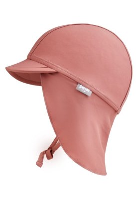 STERNTALER Czapka do wody z osłoną na szyję, wiązana, z filtrem UV 50+, różowa dziewczynka, 49 cm-12-18