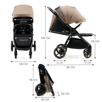 KINDERKRAFT SELECT Sportkinderwagen Mitzy Linen Beige