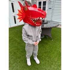 Fiesta Crafts Kreatívna súprava 3D maska Červený drak