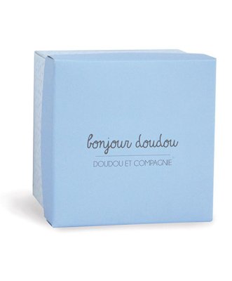 Doudou Ajándékkészlet kék - nyuszi rongyikával 10 cm