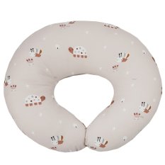 EKO Small nursing pillow VELVET Bees Beige 60x60 cm