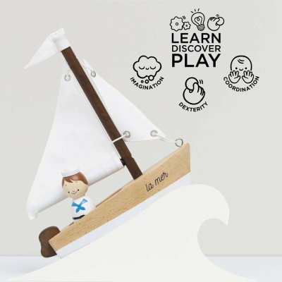 Le Toy Van Voilier en bois avec capitaine