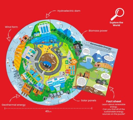 Bigjigs Toys Okrągłe puzzle Recykling