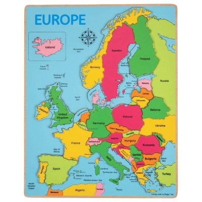 Bigjigs Toys Holzpuzzle Europa Karte 25-teilig