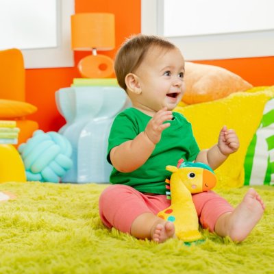 BRIGHT STARTS Giraffe Safari Soother™ C-Ring Rassel/Teater 0m+