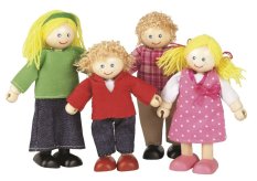 Tidlo Holzpuppen für Puppenhaus Familie