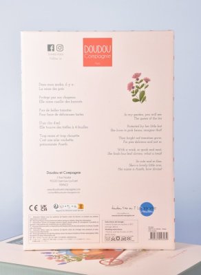 Doudou Zestaw upominkowy Pluszowa krówka Aneth z kocykiem zielona 28 cm