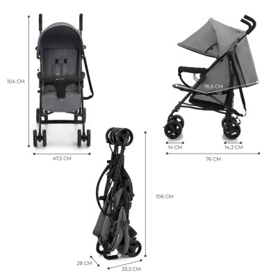 KINDERKRAFT Buggy Tik Stone Grey