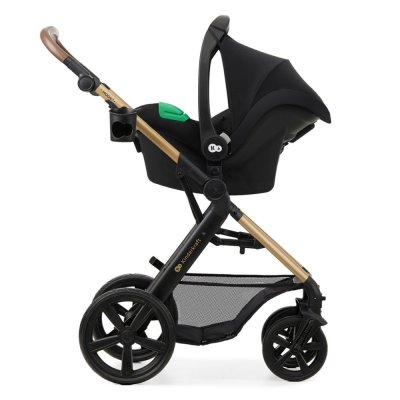 KINDERKRAFT Kombikinderwagen Moov 2 3in1 Pure Black - Schaumstoffräder