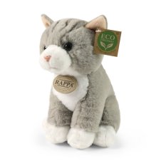 Rappa Gato de peluche sentado gris 23 cm SOFT COLLECTION, ECO-FRIENDLY