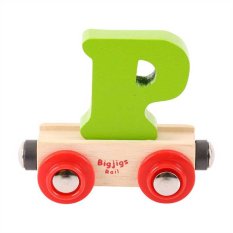 Bigjigs Rail Waggon für Holzeisenbahn - Buchstabe P