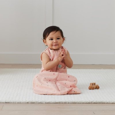 ERGOPOUCH Śpiwór bawełna organiczna Jersey Stokrotki 3-12 m, 6-10 kg, 0,2 tog