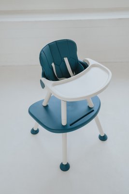 Sedia da pranzo per bambini 2 in 1 Grow - Blu