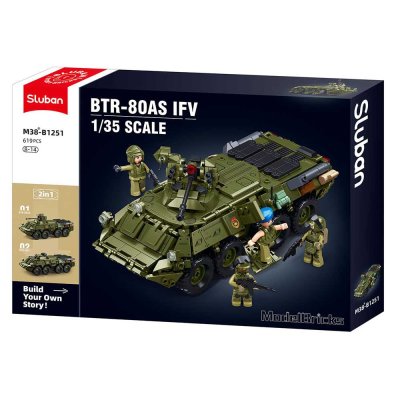 Sluban Model Bricks M38-B1251 Tank BTR-80AS IFV à l'échelle 1:35