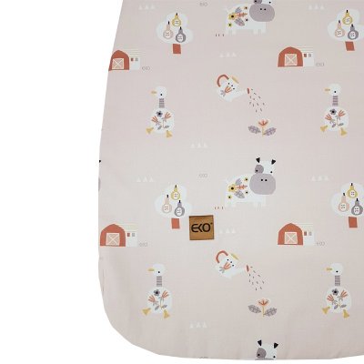 Schlafsack aus ECO-Baumwolle MEDIUM My Farm Powder Pink 50x75 cm 2,5 TOG