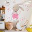 Girly wall stickers - Watercolor bunny in pink