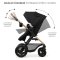 KINDERKRAFT Kombi-Kinderwagen Moov 2 Air 3in1 Pure Black