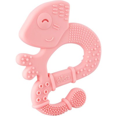 CHICCO Gryzak silikonowy Super Soft Chameleon różowy 2m+