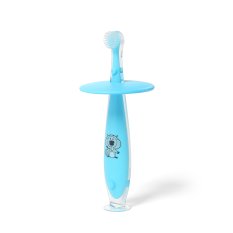 BABYONO Escova de dentes segura azul 6m+