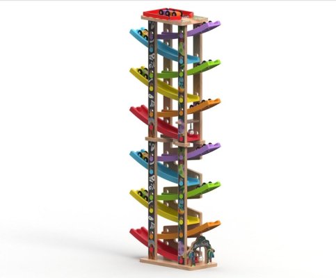 2Kids Toys Große Rennbahn 6 Rampen