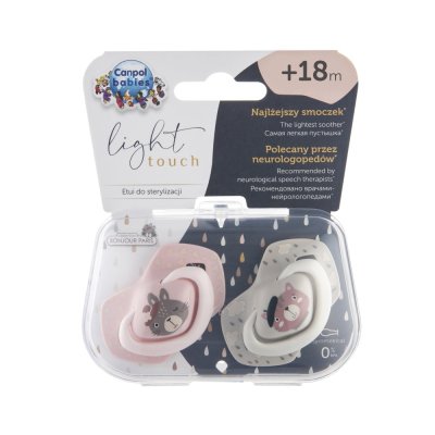 CANPOL BABIES Set symmetrischer Silikon-Schnuller 18m+ Bonjour Paris rosa