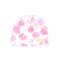 ENIE BABY Czapka dziecięca Pink Leaves dziewczynka 9-12m