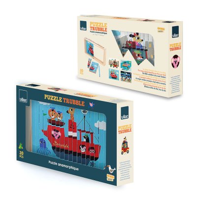 Vilac Puzzle 4D en bois Véhicules