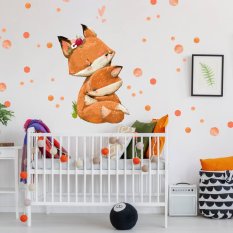 Wall stickers - Foxes in an embrace