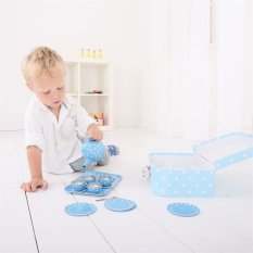 Bigjigs Toys Blå Prickig Teservis