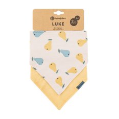 PETITE&MARS Lätzchen Bandana Luke 2 Stk. Beige Pears&Intense Ocker 3m+