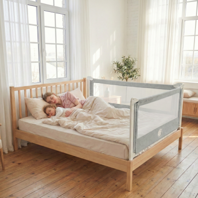 Zábrana na postel Monkey Mum® Popular - 130 cm - tmavě šedá - design