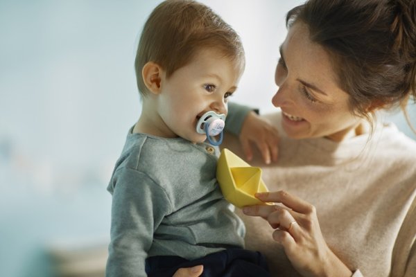 Philips AVENT Suzetă Ultra air Text 0-6m băiat, 2 buc