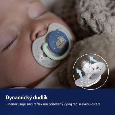 LOVI Schnuller Silikon dynamisch Night&Day 3-6m 2St Mädchen