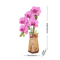 RoboTime 3D Holzpuzzle Lila Orchidee