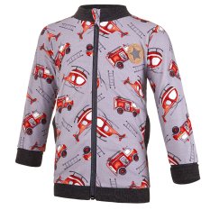 Podložena jopa Outlast® - sivi gasilci/črta belo-sivi melange