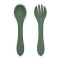 PETITE&MARS Cutlery silicone TAKE&MATCH Misty Green 6m+