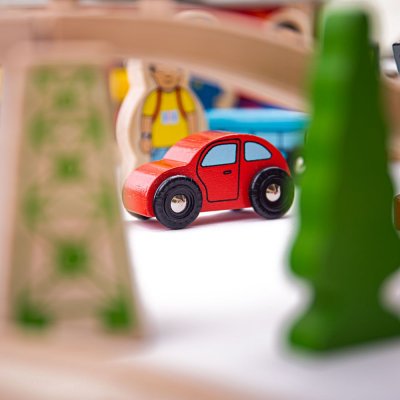 Bigjigs Rail Caminho de Montanha em Madeira para Comboios 112 peças