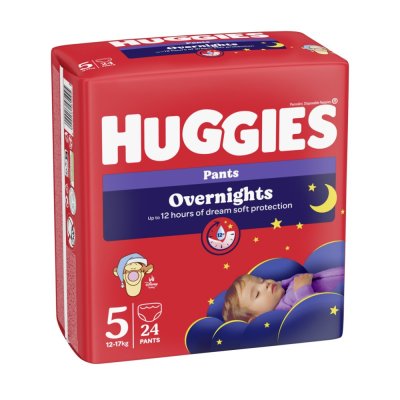 HUGGIES® Windelhosen für die Nacht Overnights Pants Gr. 5 (12-17 kg), 24 Stück