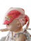 Mušelínová šatka so šiltom Monkey Mum® - Jahoda