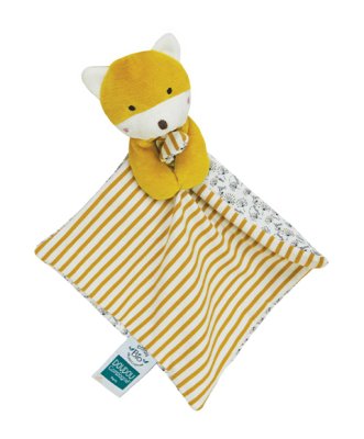 Doudou Zestaw prezentowy - Lis z kocykiem z bawełny BIO 20 cm