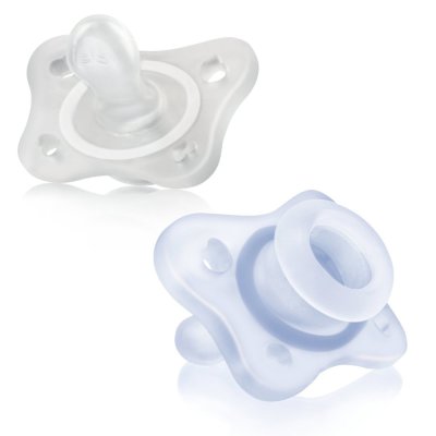 CHICCO Smoczek Physio Mini Soft pełny silikon 0-2m chłopiec 2 szt