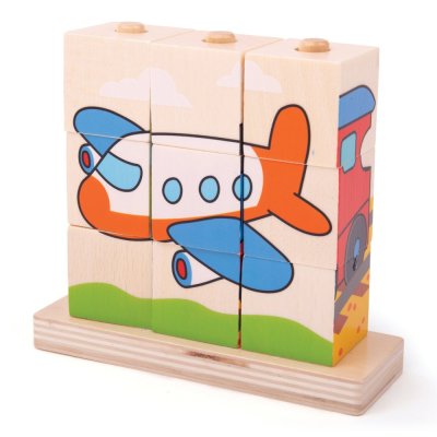 Bigjigs Baby Stapelwürfel Transportmittel