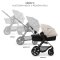 KINDERKRAFT Kombikinderwagen Moov 2 3in1 Moonlight Grey - Schaumstoffräder