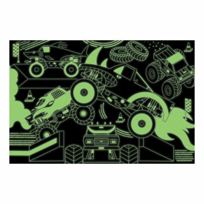 Mudpuppy Puzzle Monster Trucks - Glow in the Dark 100 Pieces