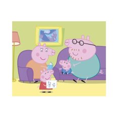 Dino Drevené obrázkové kocky Prasiatko Peppa Veselý deň 20 kociek