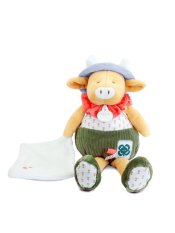 Doudou Geschenkset Plüschkuh Aneth mit Decke grün 28 cm